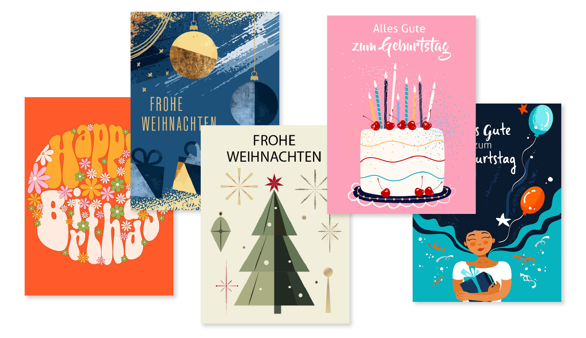 Übersicht verschiedener Gutscheinmotive